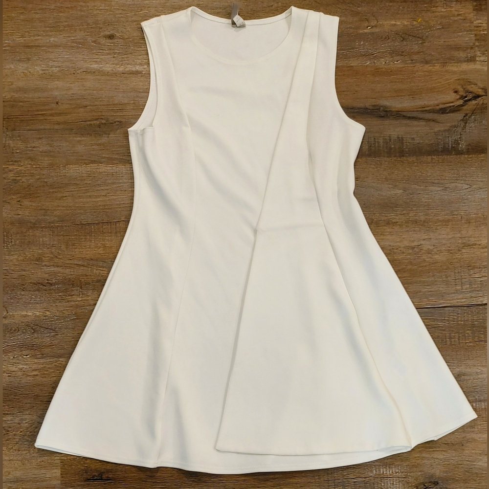 🤍ASOS Ivory A-line Dress With Pleat Detail